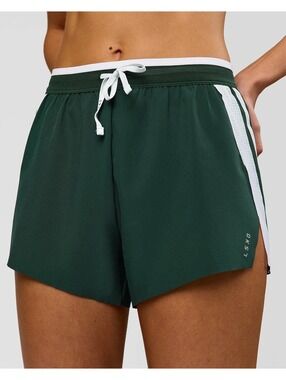 LSKD Size XL Accelerate 3" High-Rise Running Short Midnight Green-White New